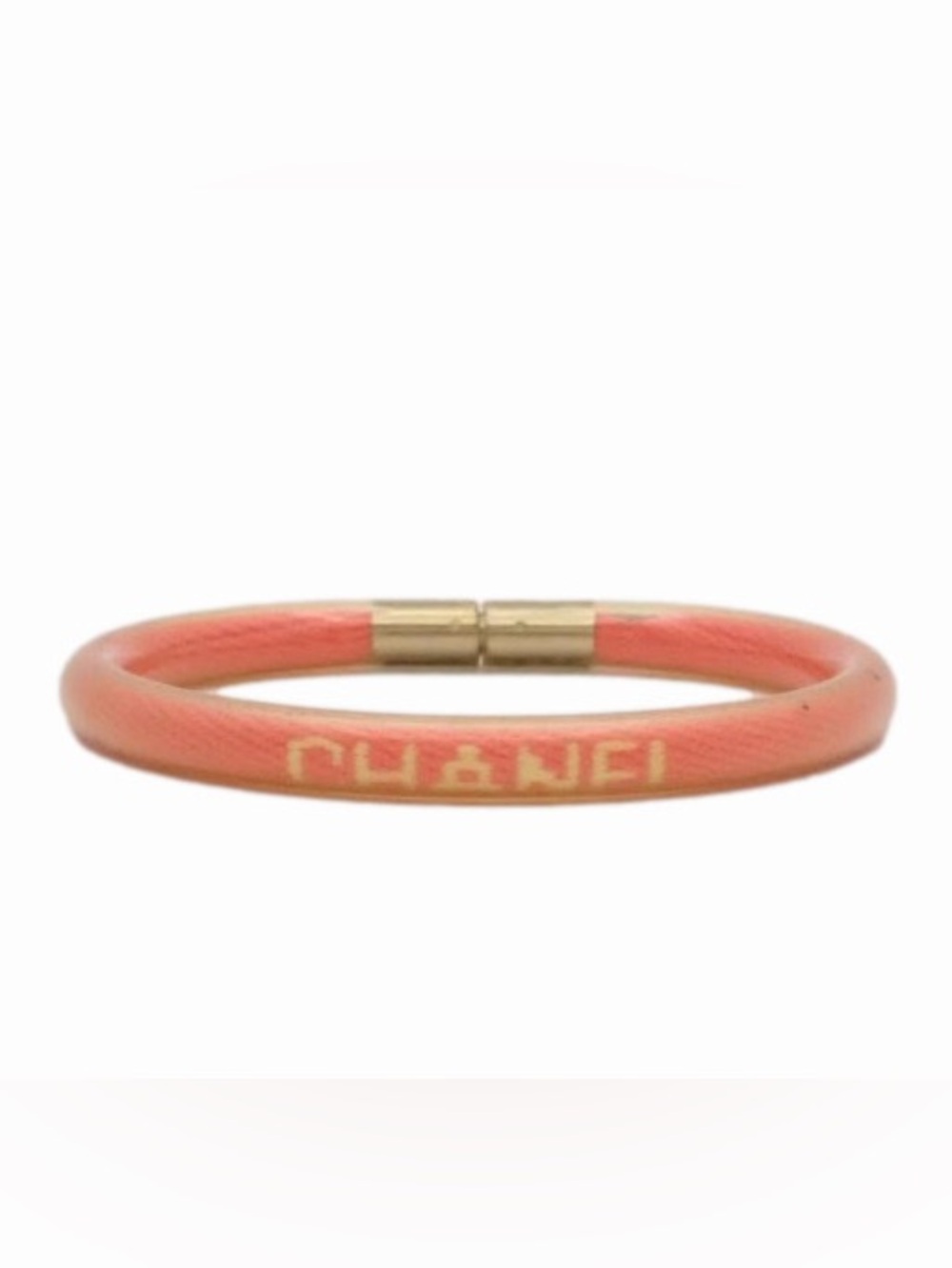 Chanel Vintage Pink Tube Bracelet with Box